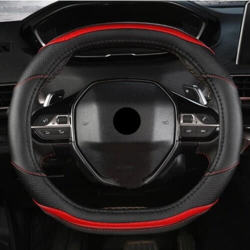 New 5 Colors Car-styling Sport Auto Steering Wheel Covers Anti-Slip 100% Micro Fiber Leather For Peugeot 3008 4008 5008
