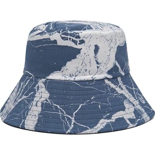 Ldslyjr Cotton Print Two Sides Wear Bucket Hat Fisherman Hat Outdoor Travel Hat Sun Cap Hats for Men and Women 379