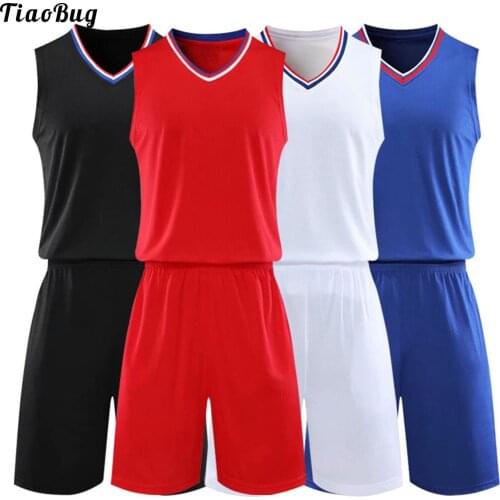 Casual 2Pcs Kids Boys Sport Basketball Sportswear V Neck Sleeveless T-Shirt Elastic Waistband Shorts Running Tracksuit