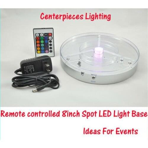 2016 Factory Direct Sales RGB 8inch led vase Light base as Wedding Centerpieces for event party decoration supplies