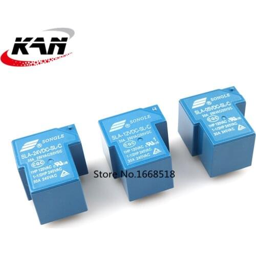 10Pcs Songle Relay T90 SLA-05VDC-SL-C SLA-12VDC-SL-C SLA-24VDC-SL-C 5V 12V 24V 6PIN T90 1CO relay Brand new and original