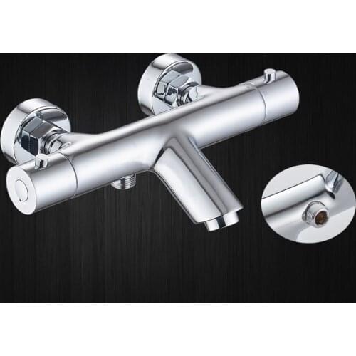 Rushed Shower Faucet Bath Mixer Nuoweite Factory Direct Sale/constant Temperature Crock Bibcock.Wall Mounted Thermostatic Faucet