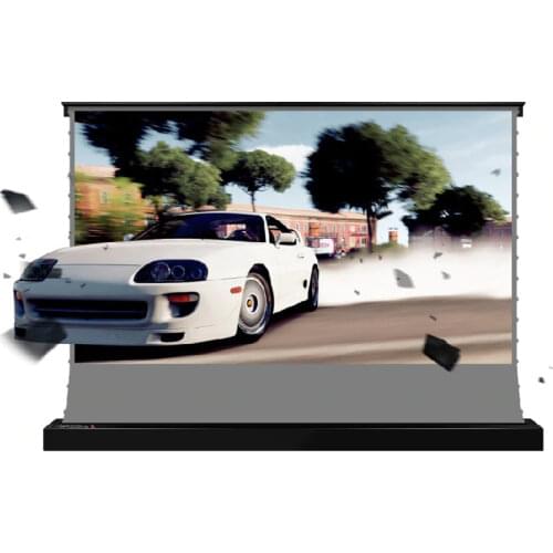 T6HALR 16:9 HDTV format Motorized ambient light rejecting ALR electric floor ascending projector screen with remote control