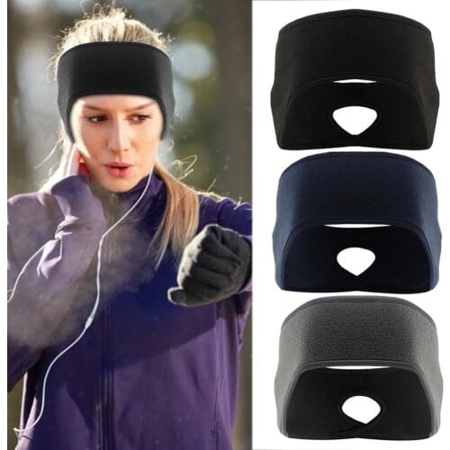 Windproof Fleece Ear Protection Ponytail Headbands Female Sweatband Outdoor Running Cycling Sports Keep Warm Hair Band