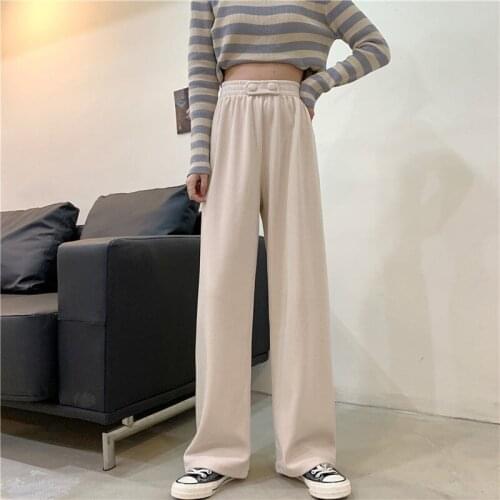 Women Pants Pants Womens Winter Womens High Waist Straight Casual Long Pants Loose Pantalones De Mujer