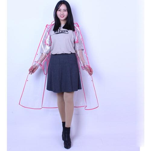 Fashion Transparent Raincoat Women trench coat Bicycle raincape Regenjas Rain Jacket for Woman Rainwear Tour Single-person