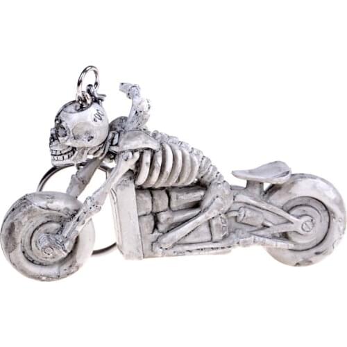 1pc Skull Motorcycle Toy Gift Skull Keychain Vintage Rubber Devil Death Monster Pirate Trinket Motor Car toy