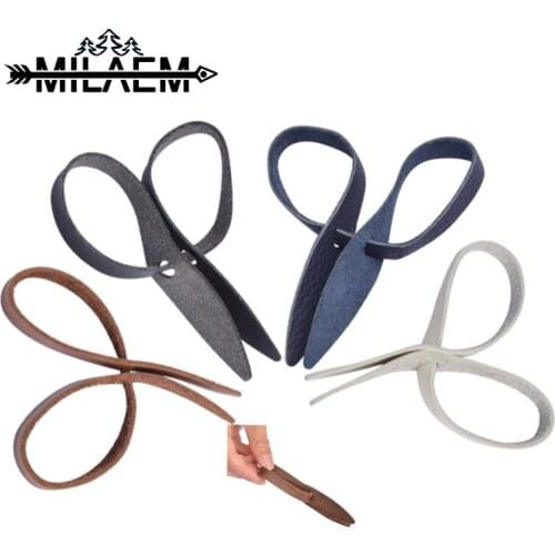 1 PC Archery Bow Rope Leather Adjustable Bow Shooting Protective Tools for Outdoor Recurve Bow Hunting Shooting Accessories