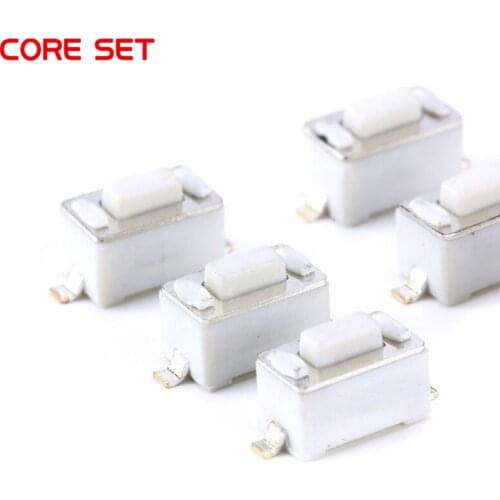 100PCS 3X6X4.3MM Micro Switch White Button Tactile Tact Push Switch 3*6*4.3MM SMD