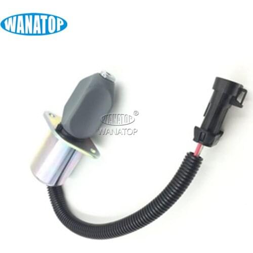 12V Fuel solenoid 6681513 6681512 6667993 for Bobcat excavator