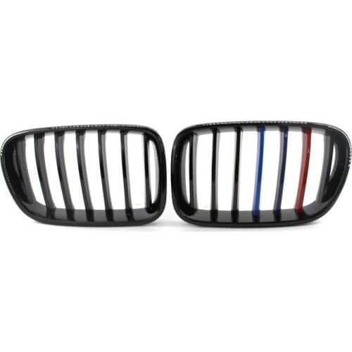 2x Car Front Gloss Black M-Color Grille Grill for BMW F25 X3 11-13 for Car