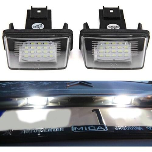 For Peugeot 206 207 306 307 208 406 Partner Toyota Camry Yaris Verso Ractis Corolla Citroen C3 II C4 License Number Plate Light