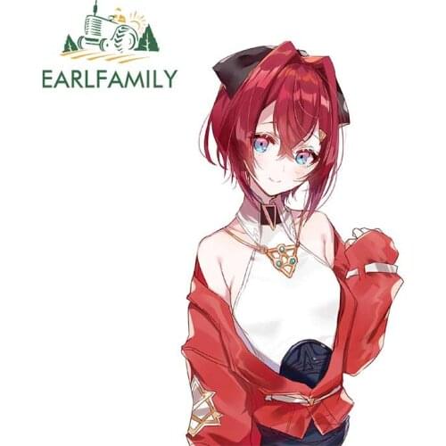 EARLFAMILY 13cm x 7.2cm for Best Virtual Anime Girl Camper Truck Decal Fashion Car Stickers Suitable for All Types of Vehicles