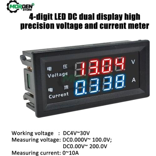 M4430 DC 100V 200V 10A Electronic Volt AMP Meter Tester Digital Voltmeter Ammeter 0.28'' LED Display Voltage Regulator