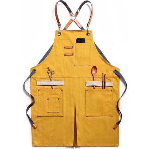 Apron Fashion Denim Milk Tea Shop Cake Shop Barista Men and Women Flower Shop Workwear Hairdressing