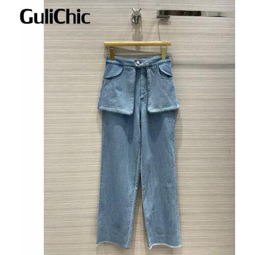 Женские джинсы с вышивкой GuliChic China At AliExpress