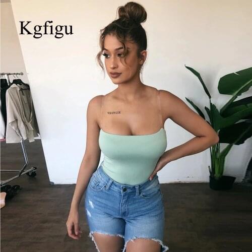 KGFIGU Knitting Cotton Material White Jumpsuits Women Sexy Strapless Bodycon Slim Snug Bodysuits Lady Casual Soft Overalls