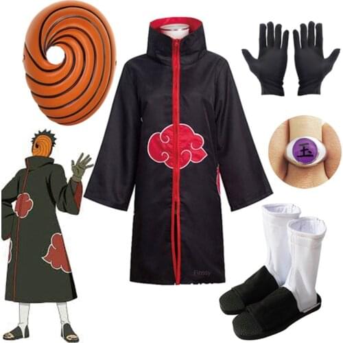 Tobi Cosplay Costume for Boys Obito Mask Carnival Halloween Costume for Kids Adult Suitable for Height 135cm-185cm
