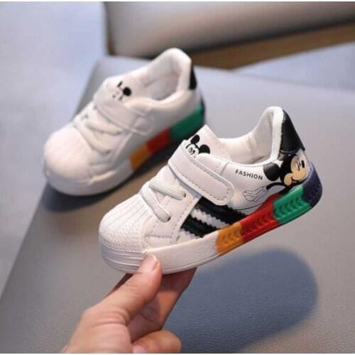 Spring Autumn Cartoon Mickey Children Shoes For Boys Sneakers Girls Sport Kids Leisure Casual Shoes Breathable Running Toddler