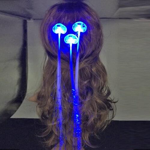 Fashion 30pcs/lot Blue Color Flash LED Hair Braid Light Up Hairpin Decoration For Party Christmas Supplies Headdress Accessory