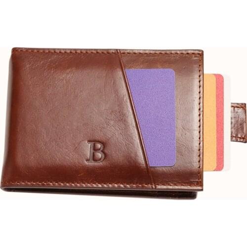 Genuine Leather RFID Proof Mens Theft Protection Wallets High Quality Male Short Thin Wallet Money Clip Card Holder Casual
