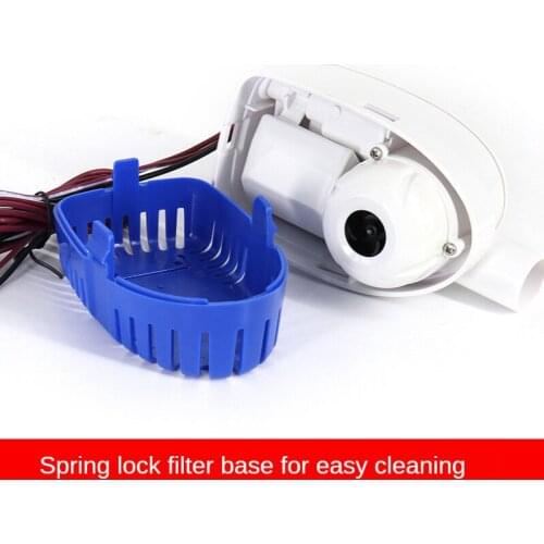 Small water pump boat water pump 12V/24v DC submersible pump yacht speedboat drainage automatic bilge pump