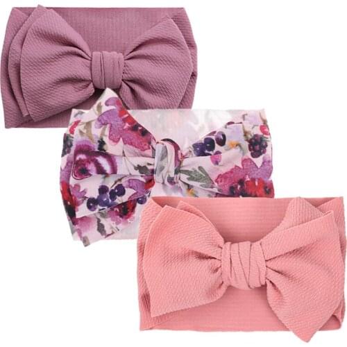 Nylon Head Bow Girls Headband Infant Headwraps 3 Pcs/lot Photography Props Hair Accessories Gumki Do Wlosow Bandeau
