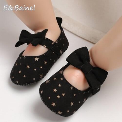 New Fashion Baby Girl Shoes Infant Newborn First Walker Stars Print Hoop Shoes Toddler Soft Cotton Bottom Anti-slip Baby Shoes