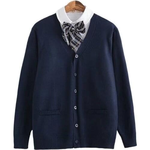 New Arrival Jk School Uniforms Cardigans Sweater Tops Japanese Students Uniform Cute Girls High School Sweaters Long Sleeve XXL