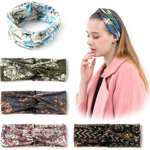 African Pattern Print Headband for Women Twist Style Hair Band Salon Make Up Hair Wrap Headwear Turban Ladies Hair Accessories