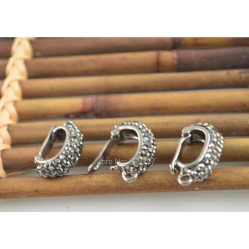 Wholesale 15Pcs Metal with Crystal Rhinestone Paved Clasp Charms Dangle Beads, Jewelry Hooks Jewelry Findings