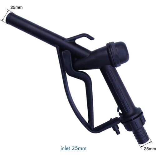 Plastic Manual Heavy Duty Fuel Nozzle Gun with Hook 25mm / 20mm Straight Spout Diesel & Gasoline Nozzle, Max Flow 45L/min