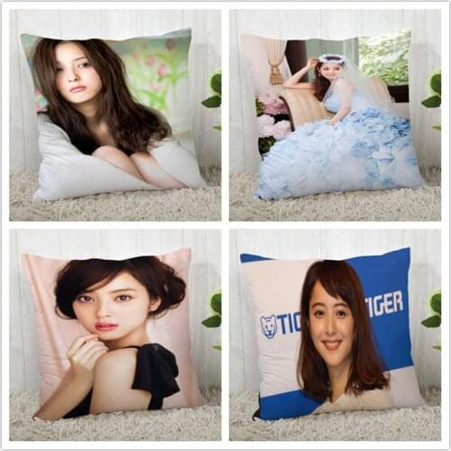 Custom Sasaki Nozomi Pillow Case Polyester Decorative Pillowcases zipper Pillow Case Square Pillowcase 40*40cm
