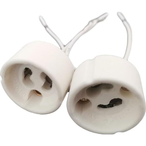 High quality GU10 lamp holder socket base adapter Wire Connector Ceramic Socket for GU10 LED Halogen Light