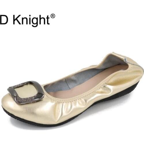 Plus Size 34-44 Womens Flats 2021 Soft Genuine Leather Loafers Slip-on Female Ballet Flats Spring Pregnant Womens Casual Shoes