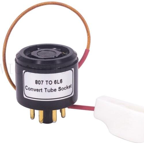 1PC 807 FU-7 FU7 TO 6L6 KT88 Electron Tube 5Pins TO 8Pins DIY Audio Vacuum Tube Adapter Socket Converter Amplifier HIFI