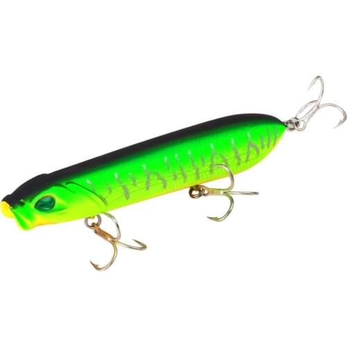 1PC Topwater Pencil Fishing Lures 10cm 18g Popper Bait Plastic Artificial Hard Bait Crankbait Wobblers Bass Perch Fishing Tackle