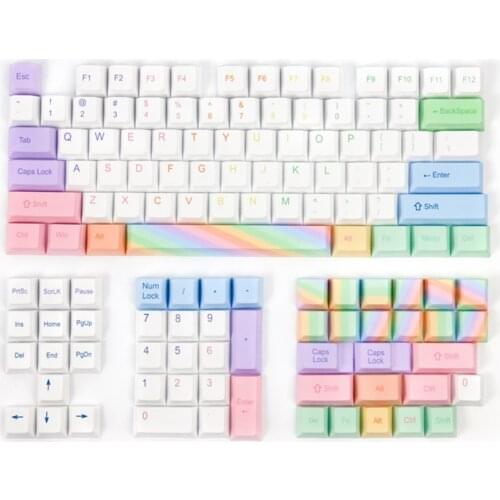 113Pcs Cherry Profile Mechanical Gaming Keyboard PBT Dye-Sub Keycaps For 61/64/68/87/96/104/108 Mechanical Gaming Keyboard