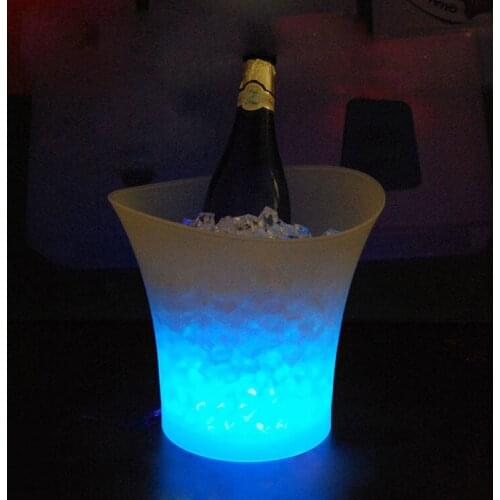 12 pieces Bar Ice Buckets with LED Lights Portable Waterproof Plastic Color Changing Bars Night Club Champagne Wine Beer Bucket