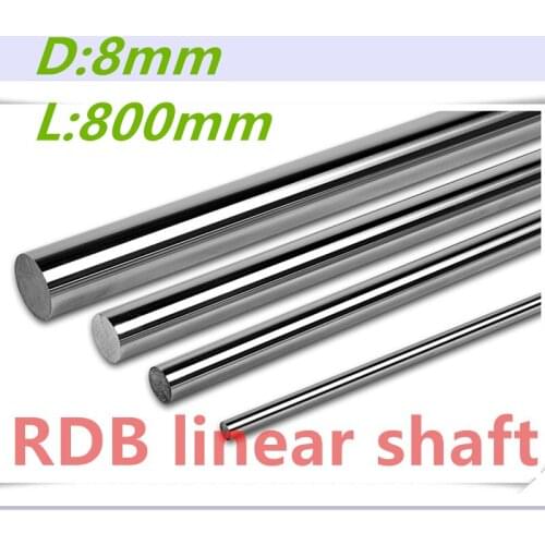2 pcs 3D printer rod shaft 8mm linear shaft 800mm chrome plated linear motion guide rail round rod 8mm 800mm