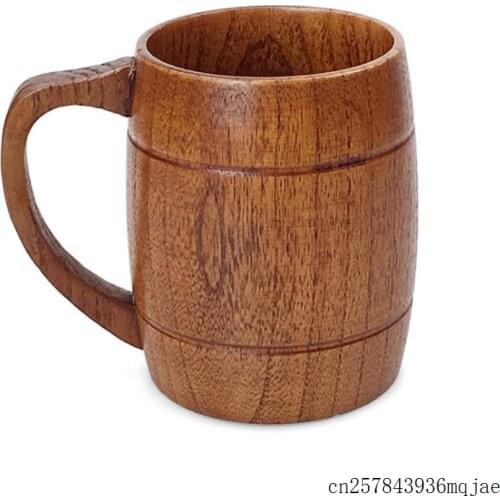 20pcs Wooden Cup Belly Beer Cup Mugs Two-line Classical Wooden Cup Wood Carved Eco-Friendly Drinkware Kitchen Bar Accessories