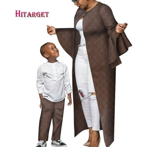 2021 African clothing Parent-child outfit Mother and child suits Traditional clothing Ankara Clothing Multicoloured coat wyq578