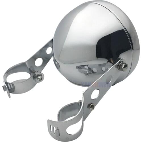 5 3/4 5.75 inch Motorcycle Headlight Housing Bucket 5-3/4" Mounting Brackets Ring for Honda Shadow Kawasaki Vulcan Suzuki