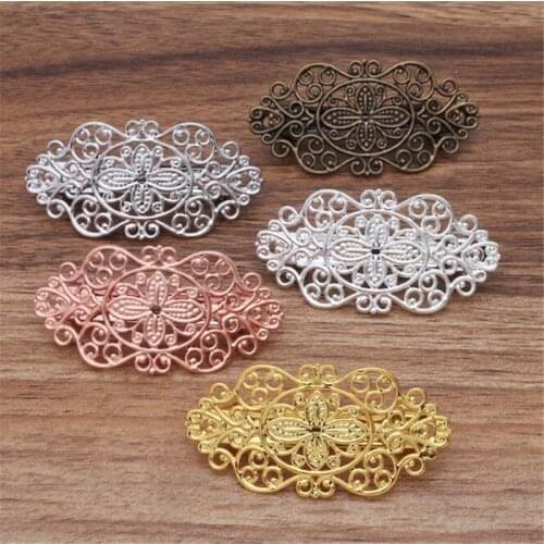 5pcs/lot Gold/Silver Plated Vintage Flower Hair Jewelry Charm Women Hairclip Benn Hairpins Hairclips Barrettes Retro Hair Wear A