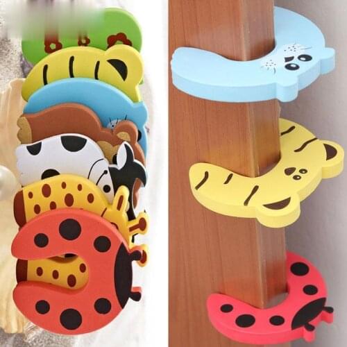 5Pcs/Lot Animal Baby Security Door Card Protection Tools Baby Safety Gate Products Newborn Care Cabinet Locks Straps