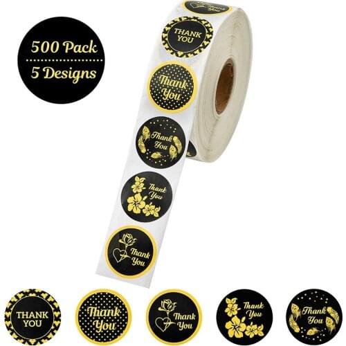 50-500pcs Thank You Sticker Floral Seal Labels Christmas Gift Decoration Sticker Scrapbooking For Package Stationery Sticker
