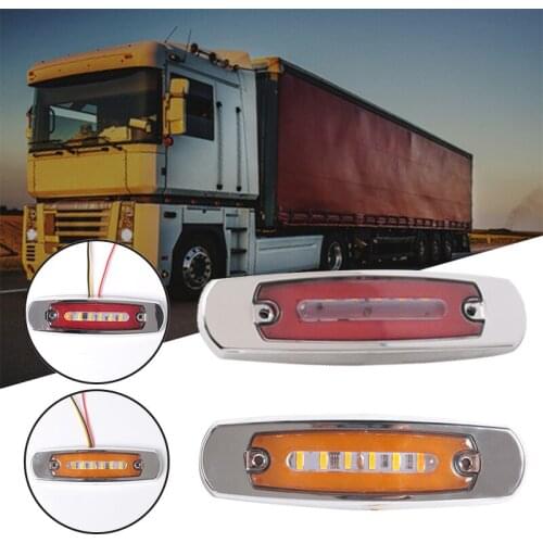 5x Red Yellow white LED Side Marker Indicators light Truck Trailer Bus Auto Car Trailer Light Rear Side Lamp 24V Warning Lamp