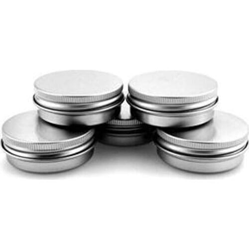 Aluminum Cream Jar Empty Makeup Accessory Refillable Metal Lotion Box Hair Wax Tin Can Travel Bottle Candle Jar 30ml 50pcs/lot