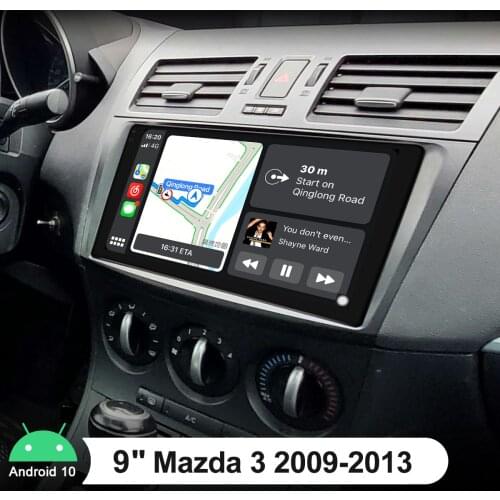 Radio 1din 9 Inch Car Audio System Central Multimedia Android Auto Automotive Goods For Mazda 3 2009-2013 Wireless Apple CarPlay