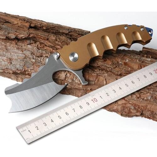 Free shipping the sharp D2 steel folding knife high hardness with self-defense outdoor folding survival knives